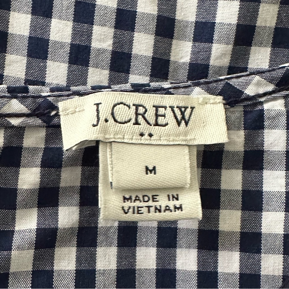 J. Crew Sleeveless Gingham Plaid Shirt - Picture 3 of 4